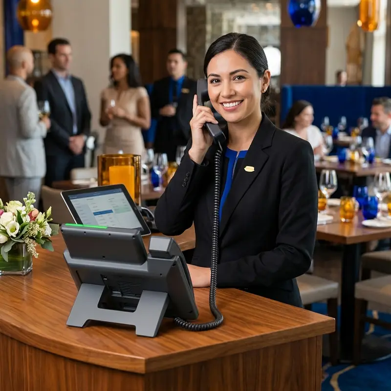 Hospitality front desk resort receptionist
